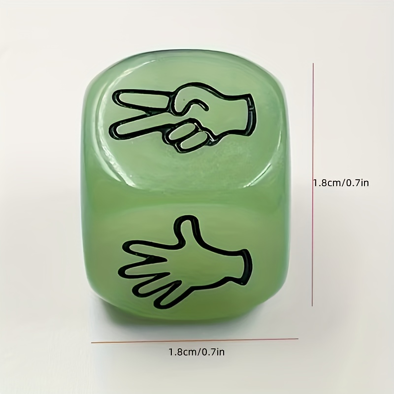 Glow-In-The-Dark Rock-Paper-Scissors Dice Game
